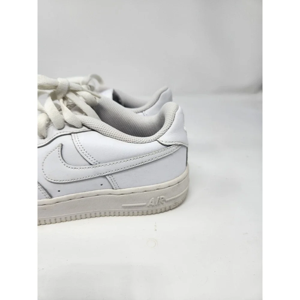 Nike Air Force 1 Boys Youth 5.5Y Triple White Swoosh Casual AF1 DH2920-111